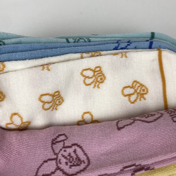 Winnie the Pooh no show socks 5 set, Eeyore Pooh Tigger Piglet & Bees NEW - Picture 4 of 11